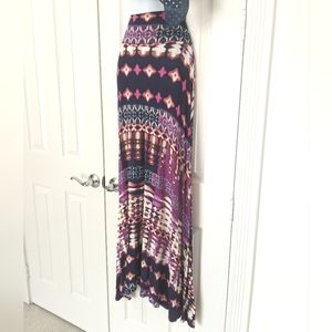ReneeC. abstract print maxi skirt
